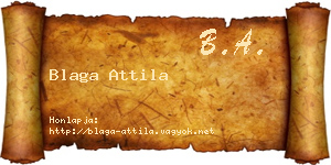 Blaga Attila névjegykártya